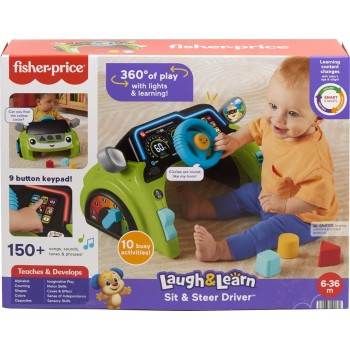 Mattel Fisher-Price Laugh & Learn Sit & Steer Εκπαιδευτικό Αυτοκίνητο HYR91 194735254699
