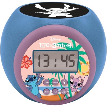 Lexibook Disney Stitch Stitch Ρολοί Ξυπνητήρι Με Προτζέκτορα Και Χρονομετρητή 25.RL977D 3380743104683