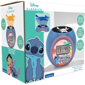 Lexibook Disney Stitch Stitch Ρολοί Ξυπνητήρι Με Προτζέκτορα Και Χρονομετρητή 25.RL977D 3380743104683