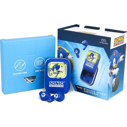 otl technologies Sh1266 Sonic The Hedgehog Slide Open Led Light Up Display Tws Earphone  5055371628969