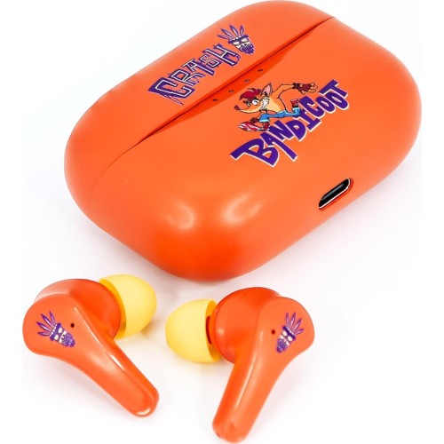 otl technologies Cb1220 Crash Bandicoot Tws Earphones With Wireless Charging Case Orang  5055371628112