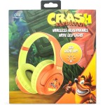 otl technologies Cb1218 Crash Bandicoot Led Light Up Wireless Bluetooth Headphones - Orange  5055371628099