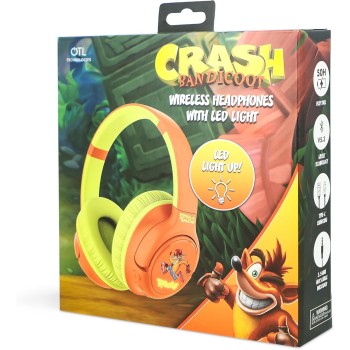 otl technologies Cb1218 Crash Bandicoot Led Light Up Ασύρματα Ακουστικά Bluetooth - Πορτοκαλί  5055371628099
