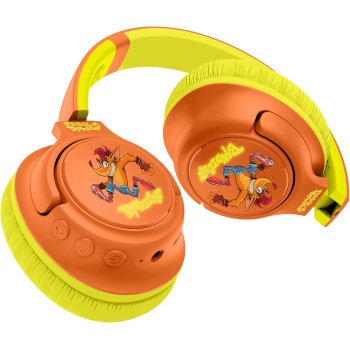 otl technologies Cb1218 Crash Bandicoot Led Light Up Wireless Bluetooth Headphones - Orange  5055371628099