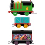 Mattel Thomas And Friends Motorized Toy Train Graffiti Percy Τόμας Μηχανοκίνητα Τρένα Με 2 Βαγόνια HFX97 / HTN41 194735194568