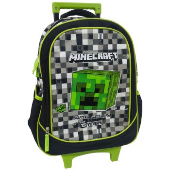 GIM Trolley Minecraft Grey Stone Σακίδιο Τρόλεϊ Δημοτικού 316-01074 5204549164994