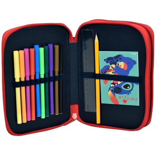 Disney Stitch GIM Double Stitch Γεμάτη Διπλή Κασετίνα 342-00100 5204549165434