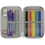 CARIOCA Κασετίνα Fluo Με 2 Φερμουάρ Γεμάτη Μπλε C42801 8003511458010