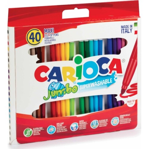 CARIOCA Maxi tip Felt tip Pens Jumbo - 40 pcs C41257 8003511412579
