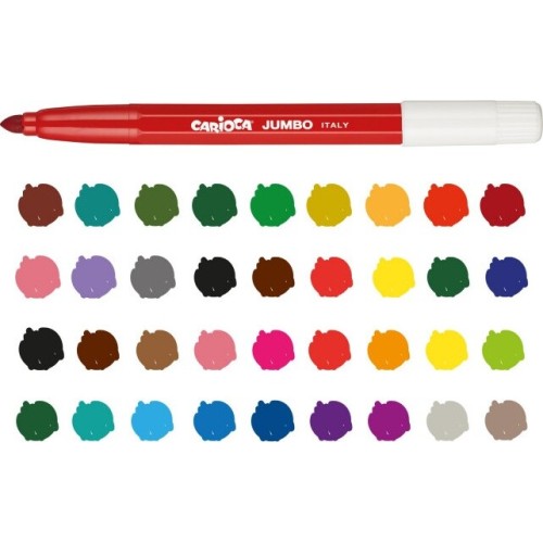 CARIOCA Maxi tip Felt tip Pens Jumbo - 40 pcs C41257 8003511412579
