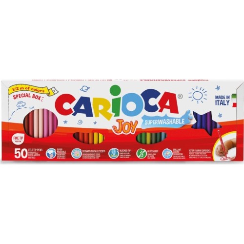 CARIOCA Λεπτή Μύτη Felt Felt Μαρκαδόροι Joy - 50 Τεμ C41018 8003511410186