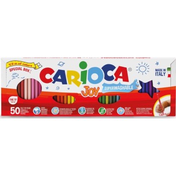 CARIOCA Λεπτή Μύτη Felt Felt Μαρκαδόροι Joy - 50 Τεμ C41018 8003511410186