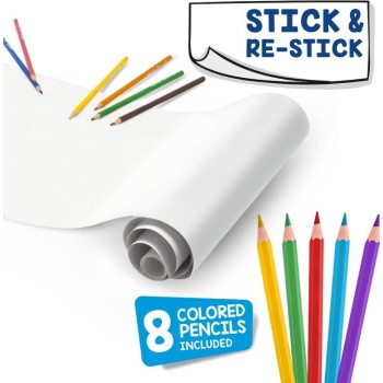 CARIOCA Coloring Roll + 8 Pencils White C42980 8003511429805