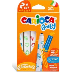 CARIOCA Μαρκαδόροι Baby 2+ Jumbo 6Τμχ C42813 8003511428136
