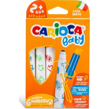 CARIOCA Μαρκαδόροι Baby 2+ Jumbo 6Τμχ C42813 8003511428136