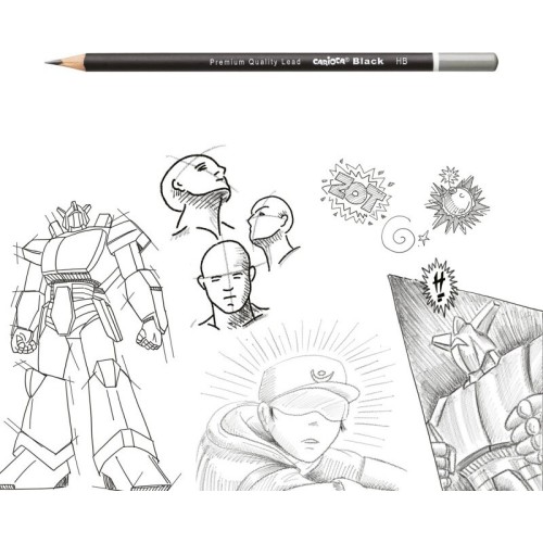 CARIOCA Graphite Pencils hb 4 pcs + Eraser C42513 8003511425135