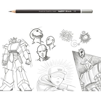 CARIOCA Graphite Pencils hb 4 pcs + Eraser C42513 8003511425135
