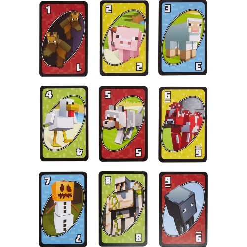 Mattel Games Minecraft Επιτραπέζιο Παιχνίδι Uno Παιχνίδι Καρτών Οικογένεια FPD61 887961606782