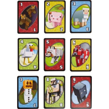 Mattel Games Minecraft Επιτραπέζιο Παιχνίδι Uno Παιχνίδι Καρτών Οικογένεια FPD61 887961606782