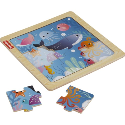 Mattel Fisher-price Wooden Jigsaw Puzzle HXV15 / HXV17 194735238415
