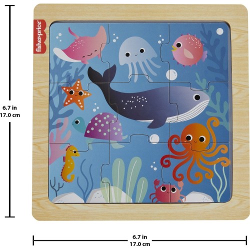 Mattel Fisher-price Wooden Jigsaw Puzzle HXV15 / HXV17 194735238415