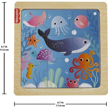Mattel Fisher-Price Παζλ 9 Τεμάχια Under The Sea HXV15 / HXV17 194735238415