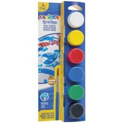 CARIOCA Jars Tempera 25Ml - 6 Pcs C40433 8003511404338