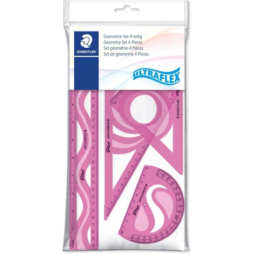 STAEDTLER Σετ Γεωμετρικών Οργάνων Ultraflex 4 Τεμαχίων 340 569PB4UF-S 4007817051122