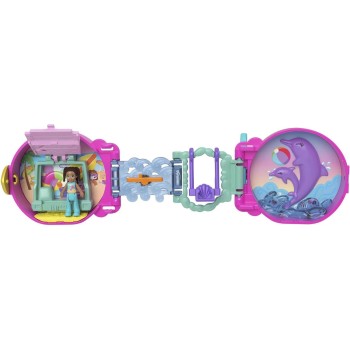 Mattel Polly Pocket On The Go Fun Pink HRD73 / HRD75 194735174034