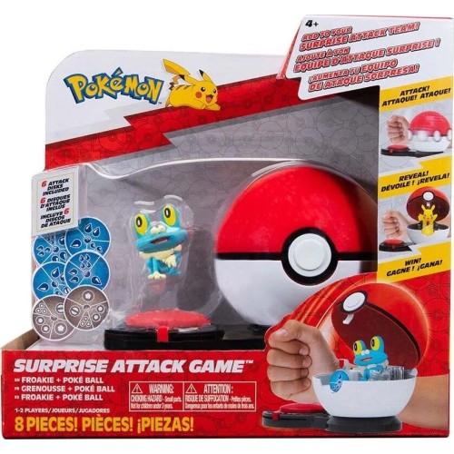 Jazwares Pokemon Παιχνίδι Μάχης 1Τεμ. Wave 3 (3 Σχέδια) – Froakie & Poke Ball PKW3167  JW002724-W03 191726483205