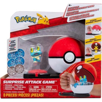Jazwares Pokemon Παιχνίδι Μάχης 1Τεμ. Wave 3 (3 Σχέδια) – Froakie & Poke Ball PKW3167  JW002724-W03 191726483205
