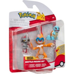 Jazwares Pokemon Φιγούρες 3 Τεμ. W18 (4 Σχέδια) – Pawniard, Squirtle 1, Monferno PKW3058 JW095155-W18 191726481379