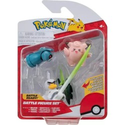 Jazwares Pokemon Figures 3 Pcs. W18 (4 Designs) – Clefairy, Beldum, Sirfetch'd Pkw3057 JW095155-W18 191726481362