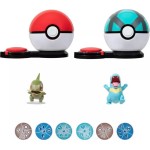Jazwares Pokemon Battle Game 2Pcs. Wave 3 (3 Designs) – Axew With Poke Ball Vs. Totodile With Net Ball Pkw3164, JW002474-W3 1917