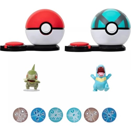 Jazwares Pokemon Παιχνίδι Μάχης 2Τεμ. Wave 3 (3 Σχέδια) – Axew With Poke Ball Vs. Totodile With Net Ball PKW3164  JW002474-W3 19