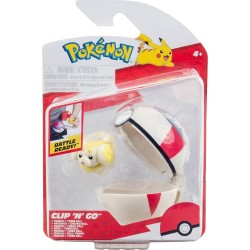 Jazwares Pokemon - Poke Ball Clip N Go With Figure W17 (6 Designs) – Fidough & Timer Ball Pkw3625 JW095057-W17 191726709671