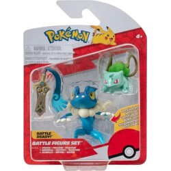Jazwares Pokemon Figures 3 Pcs. W19 (4 Designs) – Honedge, Bulbasaur, Frogadier Pkw3599, JW095155-W19 191726709404