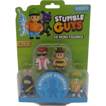 Just toys Stumble Guys Series 2 3D Mini Figures 5 Pack Asst. 0438 9772532611313