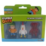 Just toys Stumble Guys Series 2 3D Mini Figures 3 Pack Asst. 0439 9772532611306