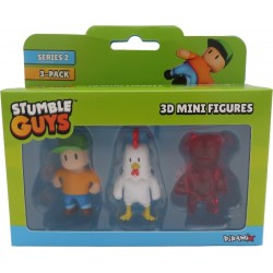 Just toys Stumble Guys Series 2 3D Mini Figures 3 Pack Asst. 0439 9772532611306