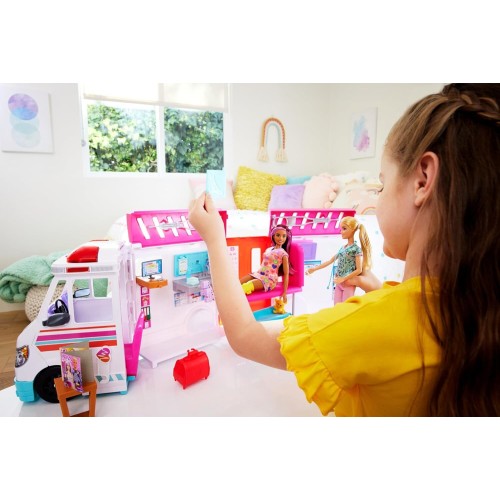Mattel Barbie Κινητό Ιατρείο - Ασθενοφόρο HKT79 194735108022