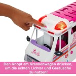 Mattel Barbie Toys, Transforming Ambulance And Clinic Playset With Lights, Sounds 20+ Accessories, Care Clinic, Hkt79 HKT79 1947