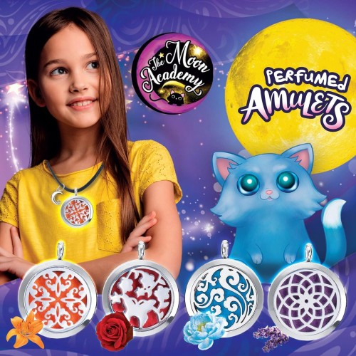 Lisciani The Moon Academy - Perfumed Amulet Collection - Scented Jewelry Creation Kit For Kids Ages 7 And Up 105601 800832410560