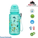 AlpinTec Παιδικό Παγούρι 400Ml Με Καλαμάκι - Spindrift Blue-Forest Animals C-400-SPBFA 4891321283465