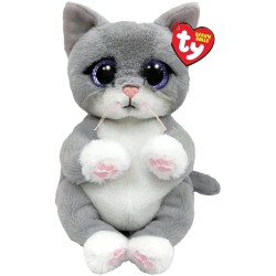 ty Fluffy Beanie Bellies Kitten Gray 15Cm 1607-41055 008421410552