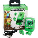 otl technologies Mc1316 Minecraft Creeper Slide In-Ear Bluetooth Handsfree Ακουστικά Με Φόρτιση Led Φωτισμού Πράσινα  5055371629