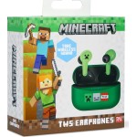 otl technologies Mc1227 Minecraft Icons In-Ear Bluetooth Handsfree Ασύρματα Ακουστικά Με Θήκη Φόρτισης Πράσινα  5055371629072