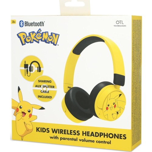 otl technologies Pk1315 Pokemon Pikachu Kids Wireless Headphones - Yellow  5055371628907