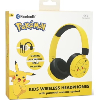 otl technologies Pk1315 Pokemon Pikachu Kids Wireless Headphones - Yellow  5055371628907
