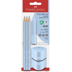 Faber-Castell 3 Grip Ciel Pencils And Grip Sharpener And Grip Eraser 580074 4005405800749